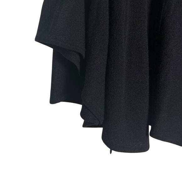 Saks Fifth Avenue Black 100% Cashmere Knit Shawl Cape Sweater One Size - Picture 3 of 8